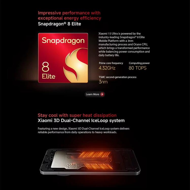 Xiaomi 15 Ultra Global, 16GB+512GB, 3D Ultrasonic Fingerprint, 200MP Camera, 6.73 inch Xiaomi HyperOS 2 Snapdragon 8 Elite Octa Core 3nm, NFC, Network: 5G