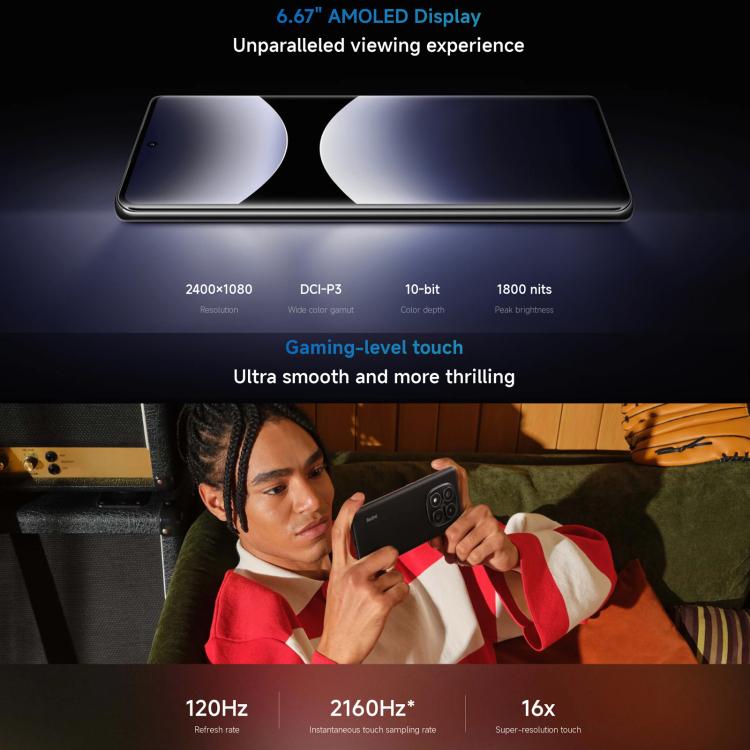 Xiaomi Redmi Note 14 Pro 4G Global, 12GB+256GB, In-screen Fingerprint, 6.67 inch Xiaomi HyperOS Helio G100-Ultra Octa Core, NFC, Network: 4G
