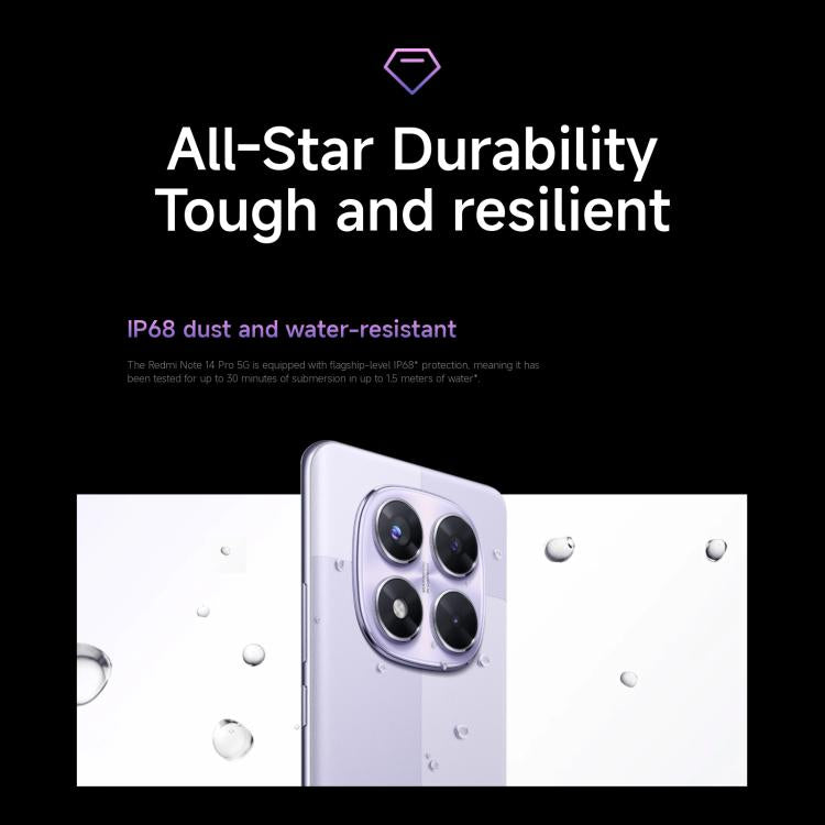 Xiaomi Redmi Note 14 Pro 5G Global, 8GB+256GB, In-screen Fingerprint, 6.67 inch Xiaomi HyperOS MediaTek Dimensity 7300-Ultra Octa Core, NFC, Network: 5G