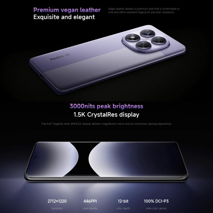 Xiaomi Redmi Note 14 Pro 5G Global, 8GB+256GB, In-screen Fingerprint, 6.67 inch Xiaomi HyperOS MediaTek Dimensity 7300-Ultra Octa Core, NFC, Network: 5G