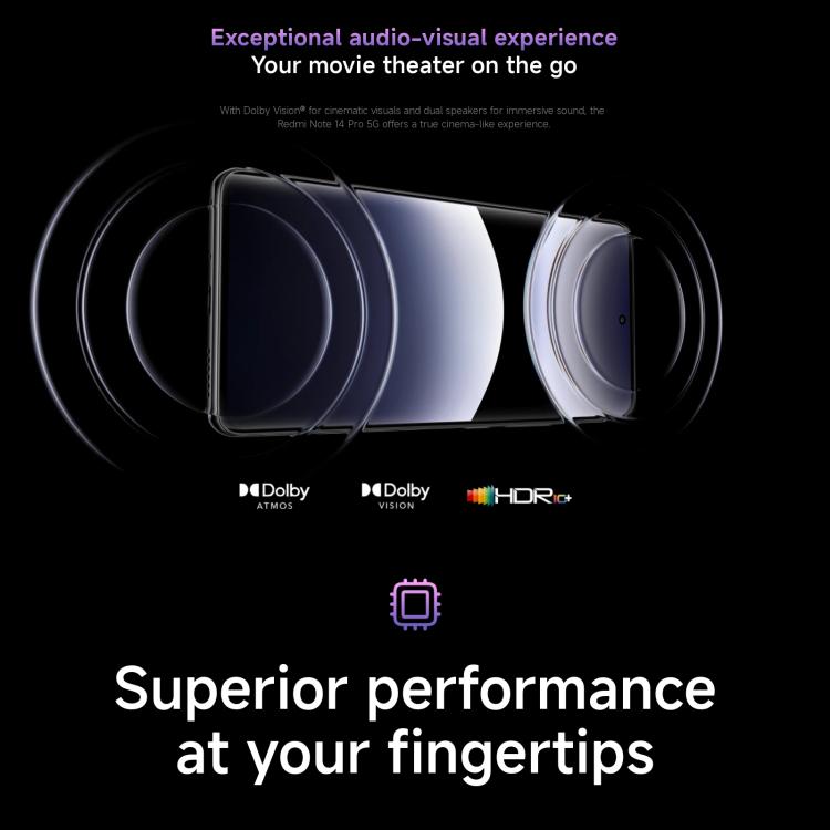 Xiaomi Redmi Note 14 Pro 5G Global, 8GB+256GB, In-screen Fingerprint, 6.67 inch Xiaomi HyperOS MediaTek Dimensity 7300-Ultra Octa Core, NFC, Network: 5G