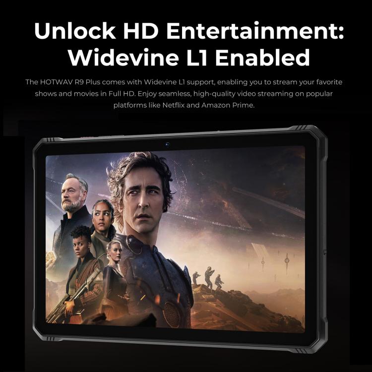 HOTWAV Tab R9 Plus IP68/IP69K Rugged Tablet, 8GB+512GB, 11 inch Android 14 Unisoc T7280 Octa Core 4G Network, Global Version with Google Play, EU Plug