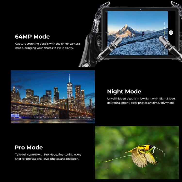 HOTWAV Tab R9 Ultra IP68/IP69K Rugged Tablet, 8GB+512GB, 11 inch Android 15 Unisoc T8200 Octa Core 5G Network, Global Version with Google Play, EU Plug